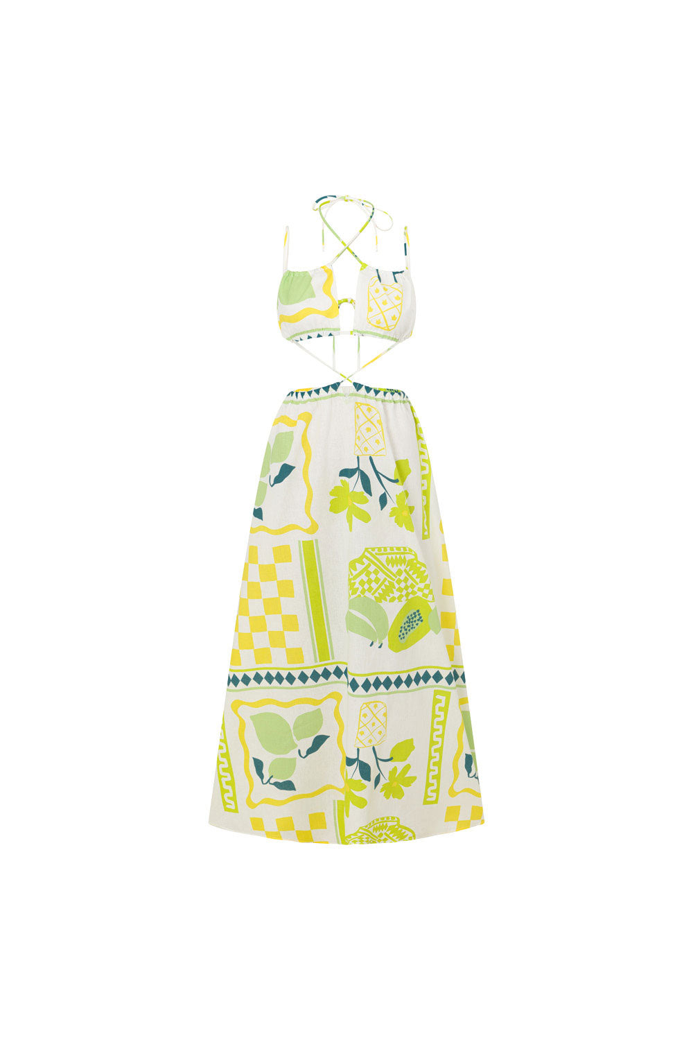SAMPLE-Backless Vita Dress - Prego Verde