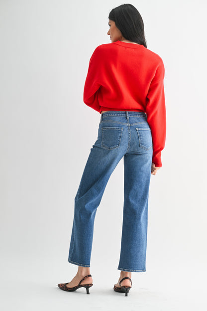 Just Black Denim Slim Wide Leg Jean
