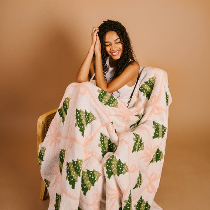Cozy Dreams Luxe Blanket-Twinkling Trees