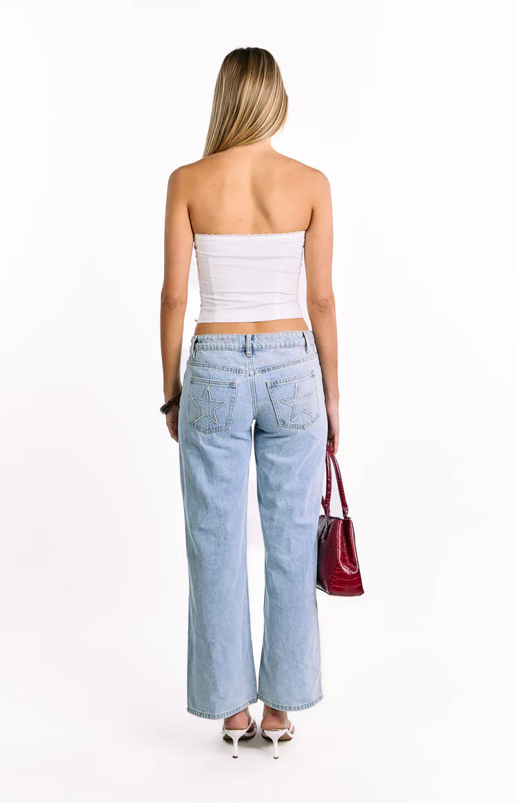 Dakota White Strapless Top