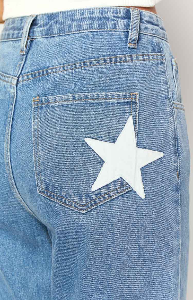 Dandy Mid Wash Denim Flare Jeans