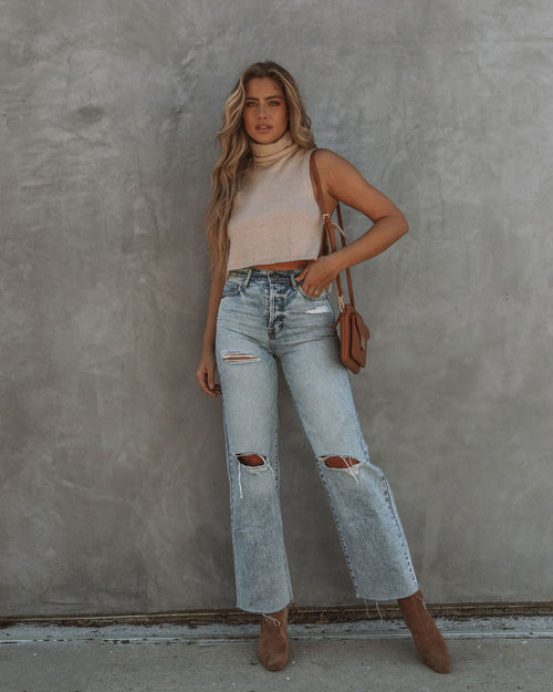 Elias Turtleneck Knit Crop Top