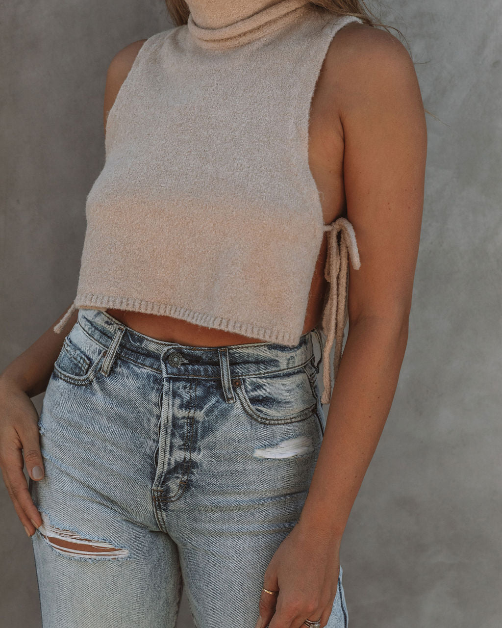 Elias Turtleneck Knit Crop Top