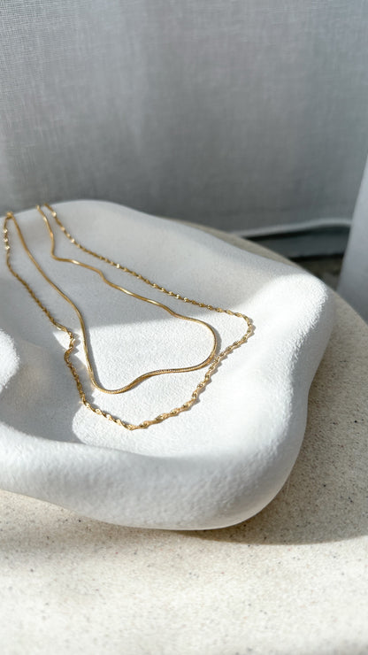 Sarah Twist Necklace Set - Gold