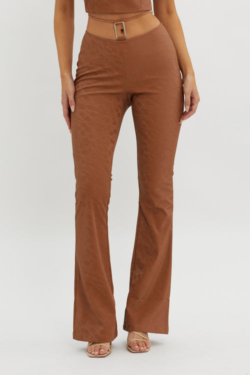 She's A Gemini Faux Leather Pants Mud