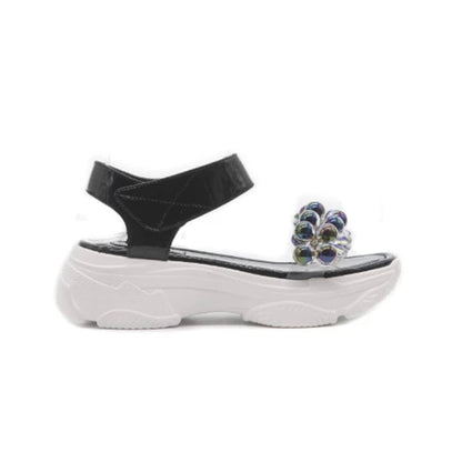Cute Beans Velcro Side Closure Sandals